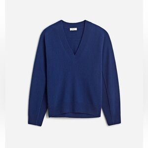 Madewell Cashmere V-Neck Sweater NWT XS Bright Cobalt NS661